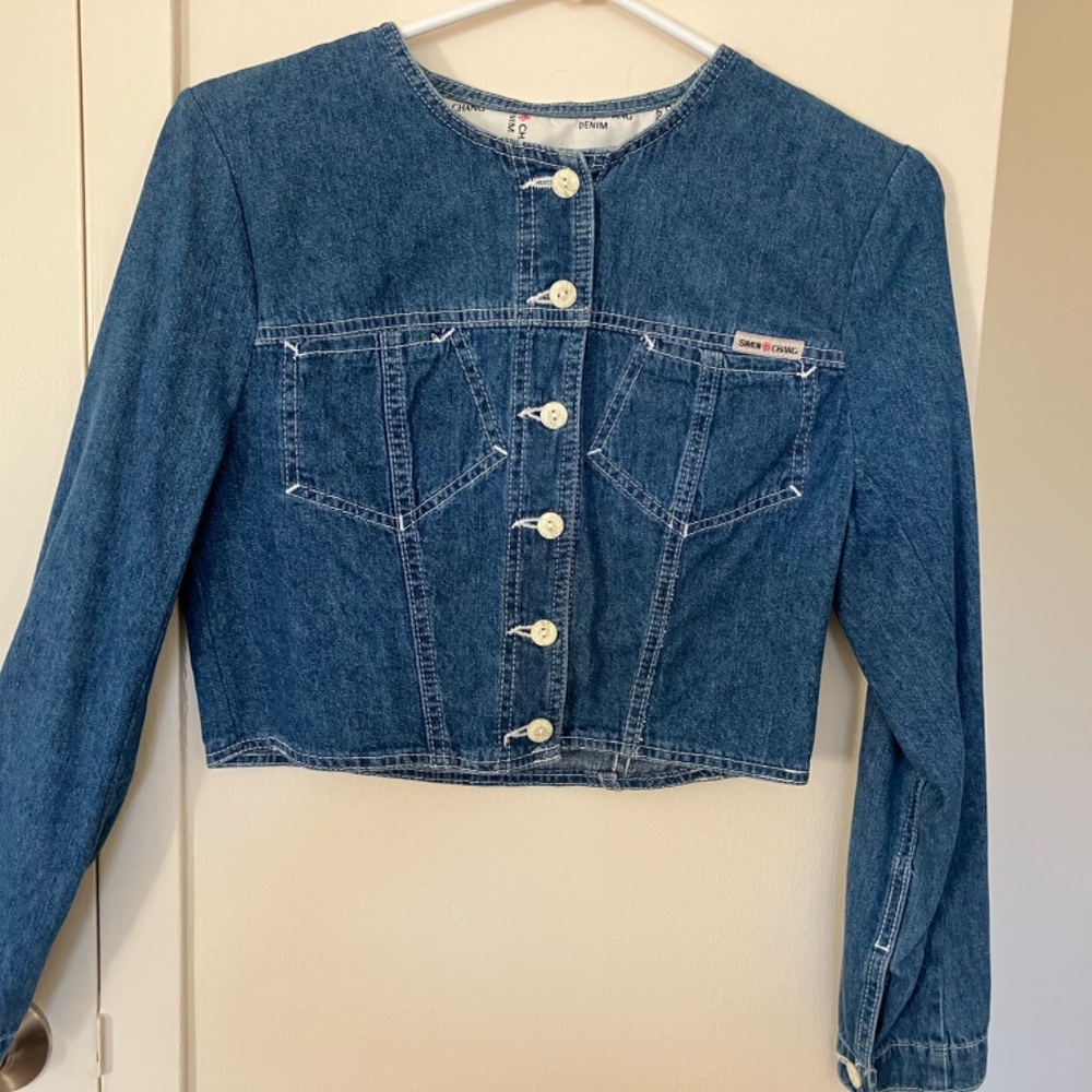 Simon Chang denim top